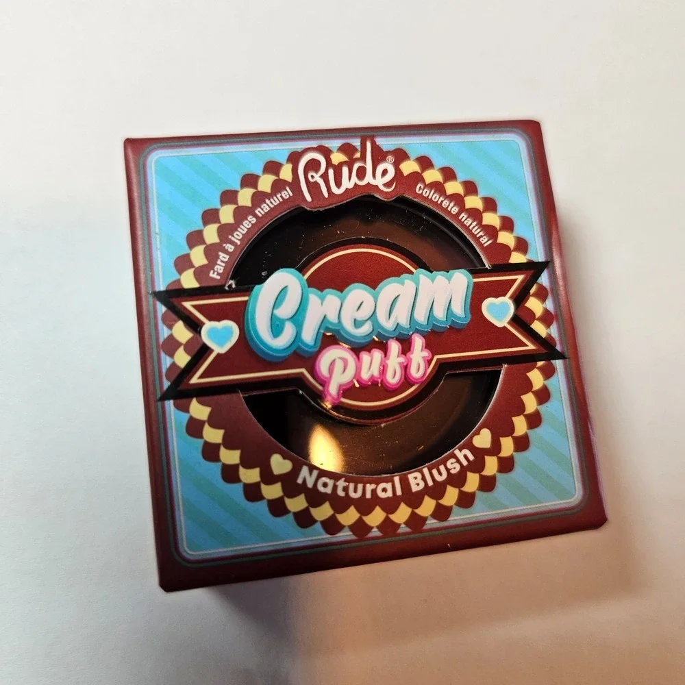Cream Puff Natural Blush Red Velvet by Rude Cosmetics for Women 0.21 oz Blush - Picture 7 of 12